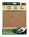 3M 9001NA Aluminum Oxide Sandpaper, 9-Inch x 11-Inch, Fine