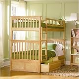 Columbia Bunk Bed with Raised Panel Drawers in Natural Maple Size: Twin/Twi ....