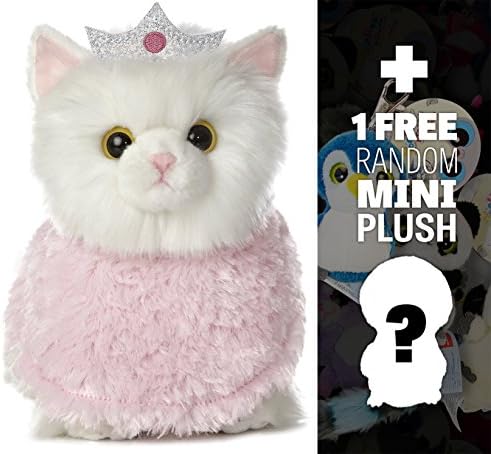 Angora Kitten Princess ~10" Plush: Miyoni Series + 1 FREE Aurora Mini-Plush Charm Bundle [262362]