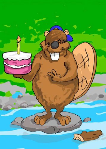 Gag Toys & Practical Jokes: Justin Beaver Birthday Card