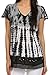 Sakkas Violet Embroidery Tie Dye Sequin Accents Blouse/Top