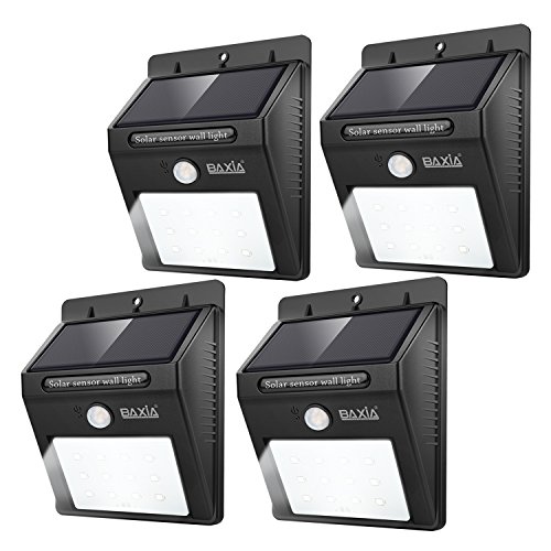 Baxia technology outdoor waterproof motion sensor solar bright se…