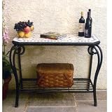 Alfresco Home Compass Outdoor Small Hex Sideboard Table - 39 Inch