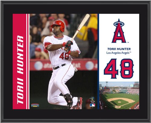 Torii Hunter Plaque | Details: Los Angeles Angels of Anaheim, Sublimated, 10x13, NASCAR Plaque