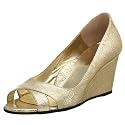 Taryn Rose Women's Daphne Open Toe Criss Cross Wedge,Gold,40 EU (US Women's 10 M)