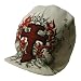 Pointe Embroidered Red Flame Cross Man Woman Soft Winter Hat Cuffed Visor Knit Beanie Snowboard Ski Jeep Cap White