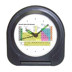 Travel Alarm Clock of Chemistry Periodic Table of Elements