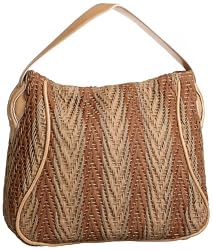 SONDRA ROBERTS NEW YORK Chevron Woven Hobo