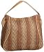 SONDRA ROBERTS NEW YORK Chevron Woven Hobo