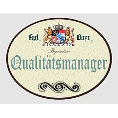 Holzschild Qualit�tsmanager - Bayern (18 x 14 cm)