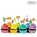 36 Pcs Fiesta Cupcake Topper Mexican Theme Cake Decoration for Mexican Themed Cactus Donkey Taco Pepper Sombrero Mustache Party Decorations