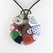 Handmade Multi-Color Millefiori Murano Glass Pendant - Daisy