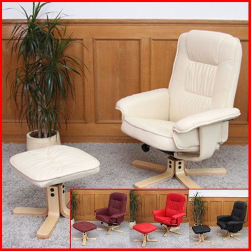 Relaxsessel Fernsehsessel Sessel mit Hocker M56 Kunstleder