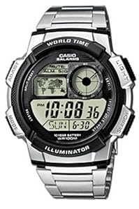 Casio Men's Digital Watch AE100WD-1A With World Time Casio Men's Digital Watch AE100WD-1A With World Time