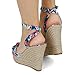 Twisted Women's Kenzie Solid Canvas Braided Espadrille Wedge