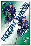 (22x34) Vancouver Canucks Sedin Brothers Henrik Daniel Sports Poster Print