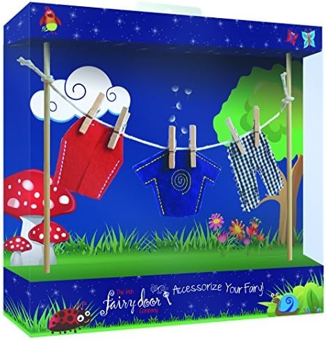 The Irish Fairy Door Company (Irish Fairy Clothes Line Incl Male Clothes by Irish Fairy Door