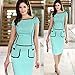 FIODAY New Fashion Bodycon Pencil Business Work Button Midi Tank Dress
