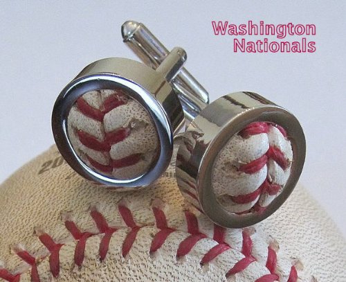 Washington Nationals Game Used Baseball Cufflinks