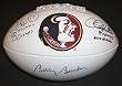 Bobby Bowden, Charlie Ward, and Chris Weinke TRIPLE Autographed FSU Seminoles Football