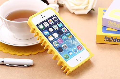 LUXURY FASHION SOFT SILICONE PHONE CASE FOR APPLE iPhone 6 & iPhone 6 Plus (Yellow MOS (iPhone 6))