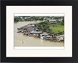 IMAGE OF Framed Prints of Stilt houses along Limbang River from Robert Harding