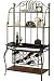 Hillside Wine Console With Hutch And Black Marble Shelf