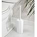 iDesign Matrix Toilet Bowl Brush and Holder for Bathroom Storage - White