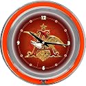 Trademark Budweiser A & Eagle 14 Inch Neon Wall Clock, Red