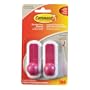 Command(TM) designer medium ball hooks, 2 - pink & white hooks per pack