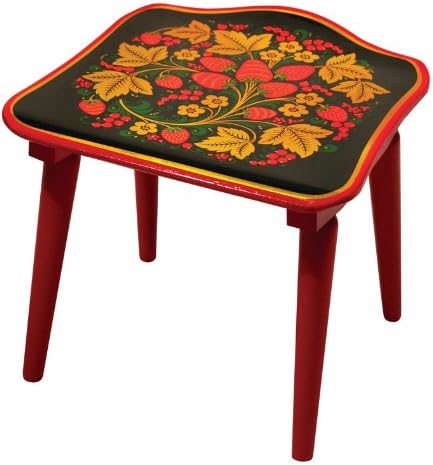 Khokhloma Children's Wooden Stool