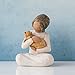 Willow Tree Kindness Girl with Cat Figurine 27464 Darker Skin Tone and Hair New