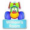 Personalised Doorplates - Racing Car Doorplate