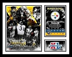 Pittsburgh Steelers NFL Framed Photograph Super Bowl XL 40 Champs Milestone Collage