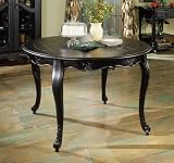 Dining Table with Cabriole Legs Design in Antique Black Finish
