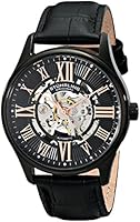 Stuhrling Original Classique Delphi Atrium Men's Automatic Watch with Black Dial Analogue Display and Black Leather Strap 747.03