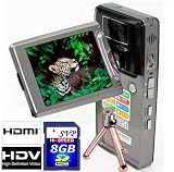 SVP T200-Black 1280x720p True HD Camcorder with 2.5 Flip LCD (8GB SVP SDHC Memory Card Included & Tripod)