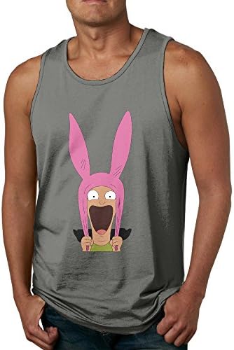 EVALY Men's Cool Bob's Burgers Sleeveless Shirt DeepHeather Size L