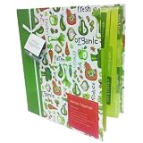 Recipe Organizer, Farmer's Market, 3-Ring Binder with Tabbed Pocket Dividers,
