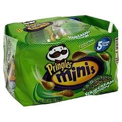 Pringles Minis Potato Crisps, Sour Cream & Onion, 5-Count Packages (Pack of 10)