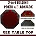 2 in 1 Red Table Top with Carrying Bag: Poker/Blackjack