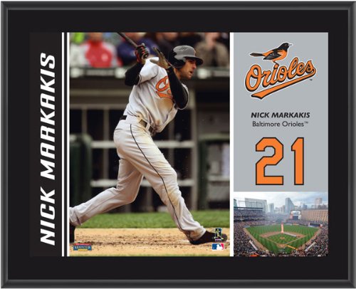 Nick Markakis Plaque | Details: Baltimore Orioles, Sublimated, 10x13, MLB Plaque