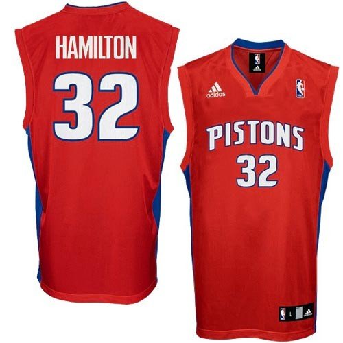 adidas Detroit Pistons #32 Richard Hamilton Youth Red Replica Basketball Jersey (Small)