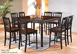 Counter Height Dining Table Dark Cherry Finish