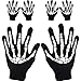 Tatuo Touchscreen Gloves Black Skeleton Mechanic Gloves Halloween (3 Pairs)