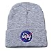 BAIMORE NASA Fine Finished Embroidered Hip Hop Knitting Hat Grey