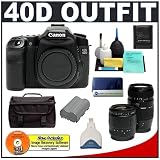 Canon EOS 40D 10.1MP Digital SLR Camera + Tamron Autofocus 28-80mm f/3.5-5.6 Aspherical & AF70-300mm F/4-5.6 Di LD Macro 2-Lens Set + Cameta Accessory Kit