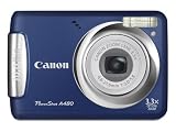 Canon PowerShot A480 Digitalkamera (10 Megapixel, 3-fach opt. Zoom, 6,4 cm (2,5 Zoll) Display) Blau