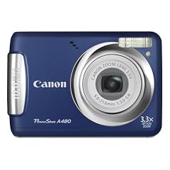 Canon PowerShot A480 Digitalkamera (10 Megapixel, 3-fach opt. Zoom, 2,5" Display) Blau