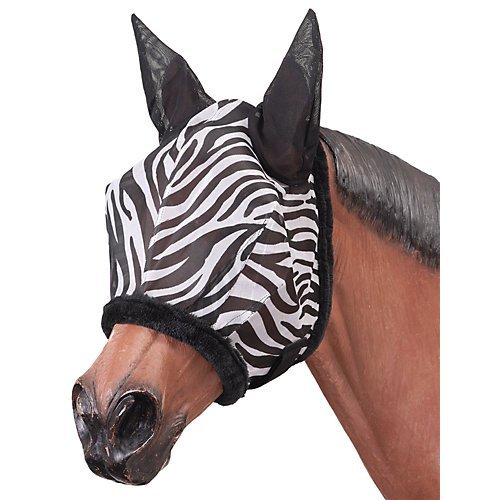 Tough-1 Zebra Mesh Fly Mask